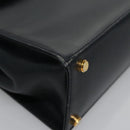 Salvatore Ferragamo Gancini Shoulder Bag Leather Black Auth 110169-9