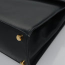 Salvatore Ferragamo Gancini Shoulder Bag Leather Black Auth 110169-14