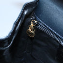 Salvatore Ferragamo Gancini Shoulder Bag Leather Black Auth 110169-20