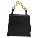 Salvatore Ferragamo Gancini Shoulder Bag Leather Black Auth 110169-2