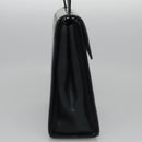 Salvatore Ferragamo Gancini Shoulder Bag Leather Black Auth 110169-4