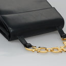 Salvatore Ferragamo Gancini Shoulder Bag Leather Black Auth 110169-6