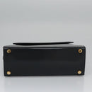 Salvatore Ferragamo Gancini Shoulder Bag Leather Black Auth 110169-5