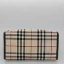 BURBERRY Nova Check Hand Bag Canvas Beige Auth 110198-6