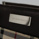 BURBERRY Nova Check Hand Bag Canvas Beige Auth 110198-11