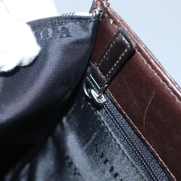 BURBERRY Nova Check Hand Bag Canvas Beige Auth 110198