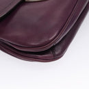 PRADA Chain Shoulder Bag Leather Purple Auth 110200-10