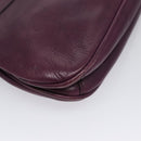 PRADA Chain Shoulder Bag Leather Purple Auth 110200-12