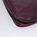 PRADA Chain Shoulder Bag Leather Purple Auth 110200-13