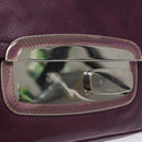 PRADA Chain Shoulder Bag Leather Purple Auth 110200-14