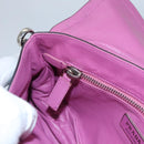 PRADA Chain Shoulder Bag Leather Purple Auth 110200-20