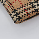 BURBERRY Blue Label Nova Check Hand Bag Leather Beige Auth 110204-11