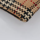 BURBERRY Blue Label Nova Check Hand Bag Leather Beige Auth 110204-12