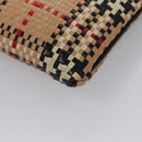 BURBERRY Blue Label Nova Check Hand Bag Leather Beige Auth 110204-13