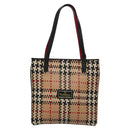 BURBERRY Blue Label Nova Check Hand Bag Leather Beige Auth 110204-2