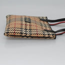 BURBERRY Blue Label Nova Check Hand Bag Leather Beige Auth 110204-4