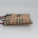BURBERRY Blue Label Nova Check Hand Bag Leather Beige Auth 110204-4