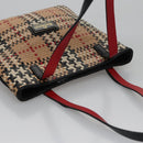 BURBERRY Blue Label Nova Check Hand Bag Leather Beige Auth 110204-6