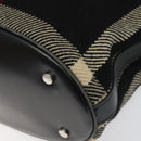 BURBERRY Nova Check Hand Bag Wool Black Auth 110205-9