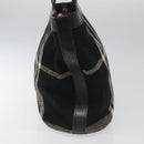 BURBERRY Nova Check Hand Bag Wool Black Auth 110205-3