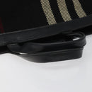 BURBERRY Nova Check Hand Bag Wool Black Auth 110205-7
