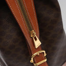 CELINE Macadam Canvas Hand Bag PVC Leather Brown Auth 110210-17