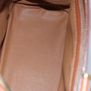 CELINE Macadam Canvas Hand Bag PVC Leather Brown Auth 110210-11