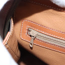 CELINE Macadam Canvas Hand Bag PVC Leather Brown Auth 110210-21