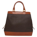 CELINE Macadam Canvas Hand Bag PVC Leather Brown Auth 110210-2