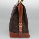 CELINE Macadam Canvas Hand Bag PVC Leather Brown Auth 110210-3