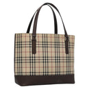 BURBERRY Nova Check Hand Bag Canvas Beige Auth 110211-1
