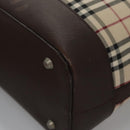 BURBERRY Nova Check Hand Bag Canvas Beige Auth 110211-14