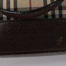 BURBERRY Nova Check Hand Bag Canvas Beige Auth 110211-17