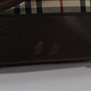 BURBERRY Nova Check Hand Bag Canvas Beige Auth 110211-10