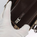 BURBERRY Nova Check Hand Bag Canvas Beige Auth 110211-18