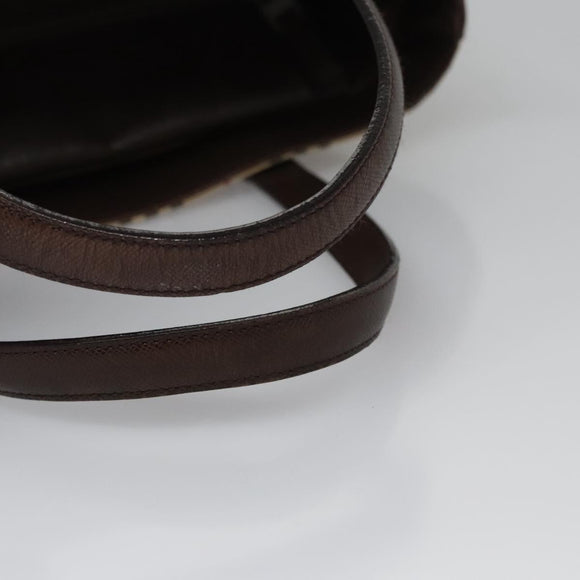 BURBERRY Nova Check Hand Bag Canvas Beige Auth 110211