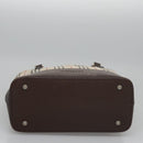 BURBERRY Nova Check Hand Bag Canvas Beige Auth 110211-5