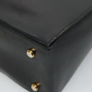 Salvatore Ferragamo Gancini Hand Bag Leather 2way Black Gold Auth 110218-10