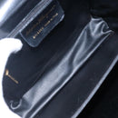 Salvatore Ferragamo Gancini Hand Bag Leather 2way Black Gold Auth 110218-11