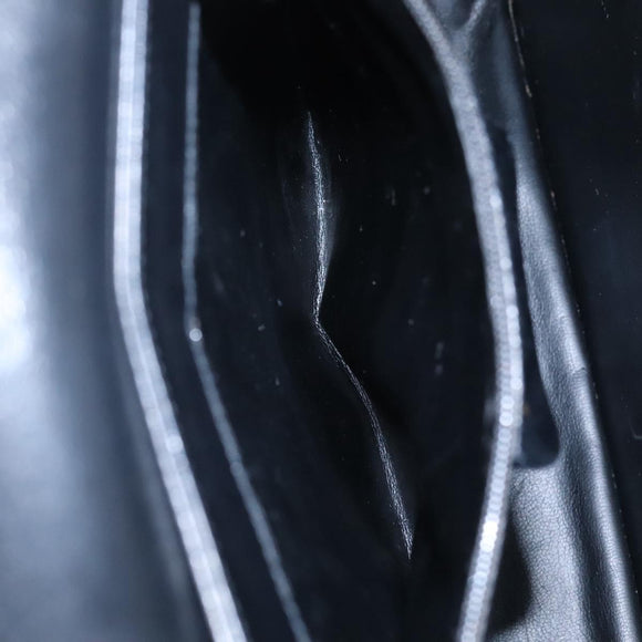 Salvatore Ferragamo Gancini Hand Bag Leather 2way Black Gold Auth 110218