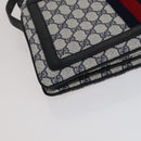 GUCCI GG Supreme Sherry Line Shoulder Bag PVC Navy Red 41 02 013 Auth 110219-15