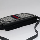 GUCCI GG Supreme Sherry Line Shoulder Bag PVC Navy Red 41 02 013 Auth 110219-6