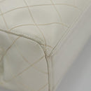 CHANEL Wild Stitch Hand Bag Leather White CC Auth 110221-15