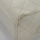 CHANEL Wild Stitch Hand Bag Leather White CC Auth 110221-9