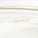 CHANEL Wild Stitch Hand Bag Leather White CC Auth 110221-19