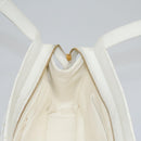 CHANEL Wild Stitch Hand Bag Leather White CC Auth 110221-20