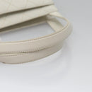 CHANEL Wild Stitch Hand Bag Leather White CC Auth 110221-8