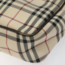 BURBERRY Nova Check Shoulder Bag Canvas Beige Auth 110227-9