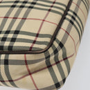 BURBERRY Nova Check Shoulder Bag Canvas Beige Auth 110227-14