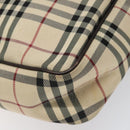 BURBERRY Nova Check Shoulder Bag Canvas Beige Auth 110227-15